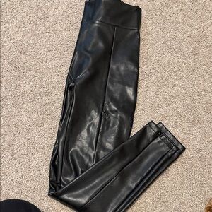 Abercrombie and Fitch Black Faux Leather Leggings
